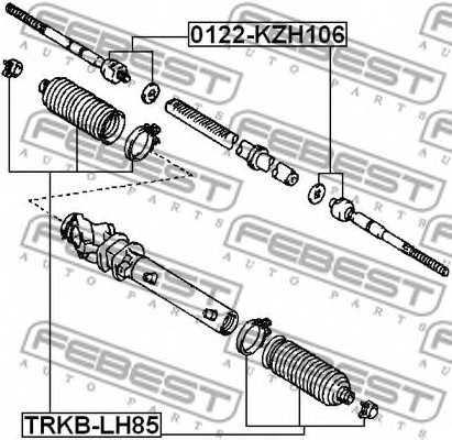 Осевой шарнир рулевой тяги FEBEST 0122-KZH106 - изображение 1