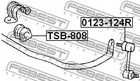 Тяга / стойка стабилизатора FEBEST 0123-124R - изображение 1