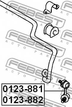 Тяга / стойка стабилизатора FEBEST 0123-882 - изображение 1