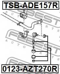 Тяга / стойка стабилизатора FEBEST 0123-AZT270R - изображение 1