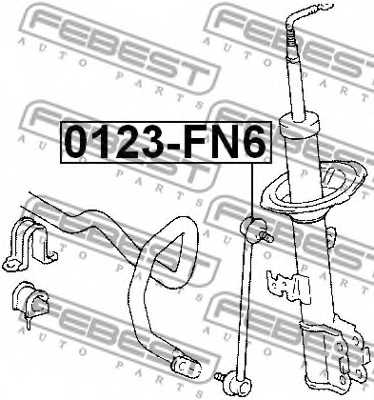 Тяга / стойка стабилизатора FEBEST 0123-FN6 - изображение 1