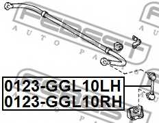 Тяга / стойка стабилизатора FEBEST 0123-GGL10LH - изображение 1