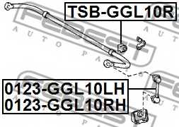 Тяга / стойка стабилизатора FEBEST 0123-GGL10RH - изображение 1
