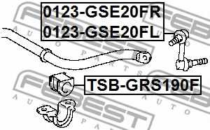 Тяга / стойка стабилизатора FEBEST 0123-GSE20FR - изображение 1