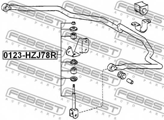 Тяга / стойка стабилизатора FEBEST 0123-HZJ78R - изображение 1