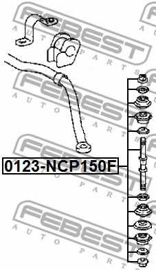 Тяга / стойка стабилизатора FEBEST 0123-NCP150F - изображение 1