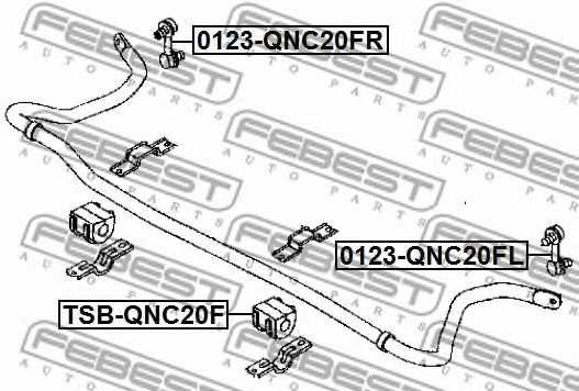 Тяга / стойка стабилизатора FEBEST 0123-QNC20FL - изображение 1