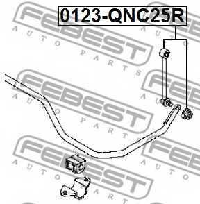 Тяга / стойка стабилизатора FEBEST 0123-QNC25R - изображение 1