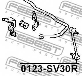 Тяга / стойка стабилизатора FEBEST 0123-SV30R - изображение 1