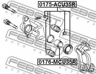 Ремкомплект тормозного суппорта FEBEST 0175-ACU35R - изображение 1