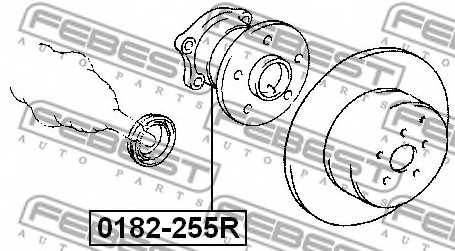 Ступица колеса FEBEST 0182-255R - изображение 1