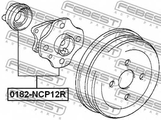 Ступица колеса FEBEST 0182-NCP12R - изображение 1