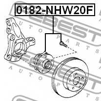 Ступица колеса FEBEST 0182-NHW20F - изображение 1
