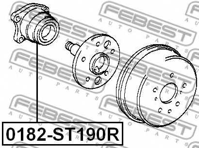 Ступица колеса FEBEST 0182-ST190R - изображение 1