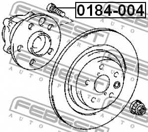 Болт крепления колеса FEBEST 0184-004 - изображение 1