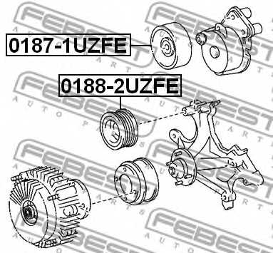 Натяжной ролик поликлинового ременя FEBEST 0187-1UZFE - изображение 1