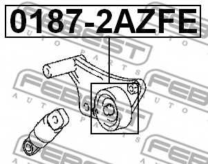 Натяжной ролик поликлинового ременя FEBEST 0187-2AZFE - изображение 1