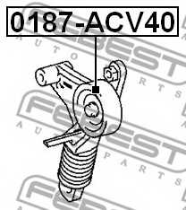 Натяжной ролик поликлинового ременя FEBEST 0187-ACV40 - изображение 1