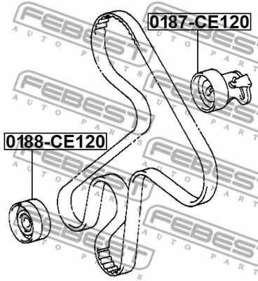 Паразитный / ведущий ролик зубчатого ремня FEBEST 0188-CE120 - изображение 1