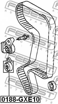 Паразитный / ведущий ролик зубчатого ремня FEBEST 0188-GXE10 - изображение 1
