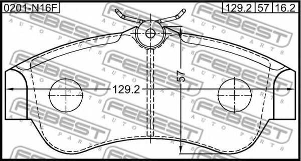 Колодки тормозные дисковые передний для NISSAN ALMERA(N16), PRIMERA(P10,P11,WP11) <b>FEBEST 0201-N16F</b> - изображение 1