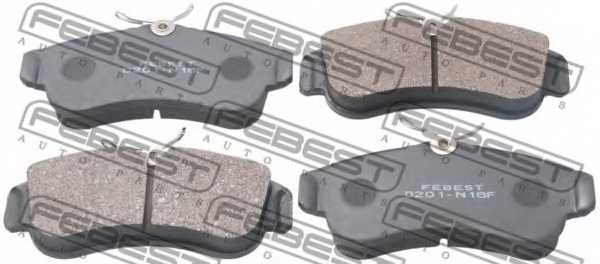 Колодки тормозные дисковые передний для NISSAN ALMERA(N16), PRIMERA(P10,P11,WP11) <b>FEBEST 0201-N16F</b> - изображение