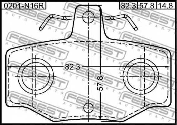 Колодки тормозные дисковые задний для NISSAN ALMERA TINO(V10), ALMERA(N16) <b>FEBEST 0201-N16R</b> - изображение 1