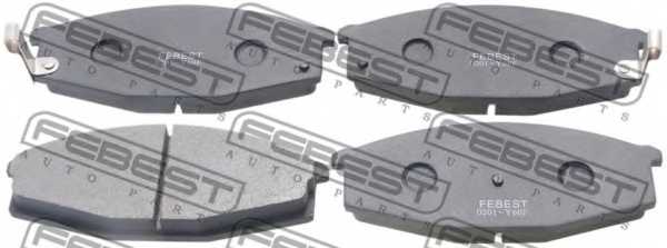 Колодки тормозные дисковые передний для NISSAN 280 ZX,ZXT(HGS130), CABSTAR(F22,H40), PATROL GR(GR,Y60), PATROL(GQ,MK,MQ), URVA Колодки тормозные дисковые передний для NISSAN 280 ZX,ZXT(HGS130), CABSTAR(F22,H40), PATROL GR(GR,Y60), PATROL(GQ,MK,MQ), URVAN(E23) <b>FEBEST 0201-Y60F</b> - изображение