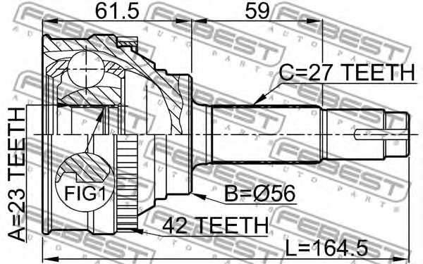 Шарнир приводного вала FEBEST 0210-019A42 - изображение 1