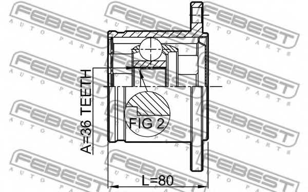 Шарнир приводного вала FEBEST 0211-A60 - изображение 1