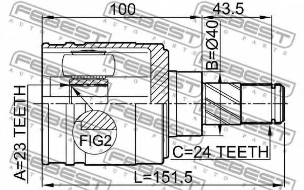 Шарнир приводного вала FEBEST 0211-N16JP - изображение 1