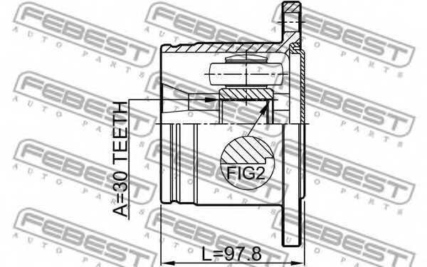 Шарнир приводного вала FEBEST 0211-R51R - изображение 1