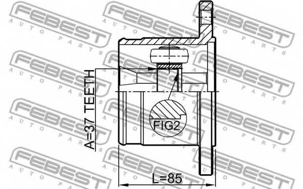 Шарнир приводного вала FEBEST 0211-R51R37 - изображение 1