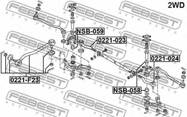 Наконечник поперечной рулевой тяги FEBEST 0221-024 - изображение 1