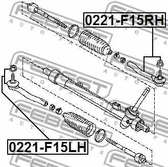 Наконечник поперечной рулевой тяги FEBEST 0221-F15LH - изображение 1