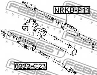 Осевой шарнир рулевой тяги FEBEST 0222-C23 - изображение 1