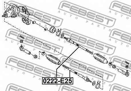 Осевой шарнир рулевой тяги FEBEST 0222-E25 - изображение 1