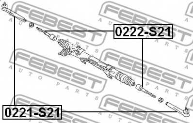 Осевой шарнир рулевой тяги FEBEST 0222-S21 - изображение 1