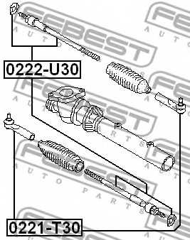 Осевой шарнир рулевой тяги FEBEST 0222-U30 - изображение 1