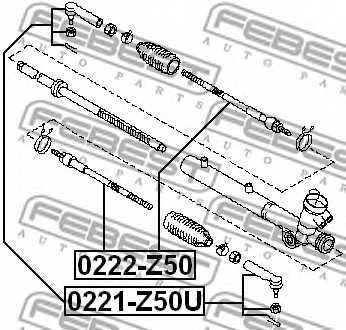 Осевой шарнир рулевой тяги FEBEST 0222-Z50 - изображение 1