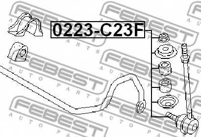 Тяга / стойка стабилизатора FEBEST 0223-C23F - изображение 1