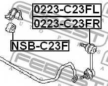 Тяга / стойка стабилизатора FEBEST 0223-C23FR - изображение 1