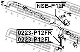 Тяга стабилизатора передняя правая FEBEST 0223-P12FR - изображение 1