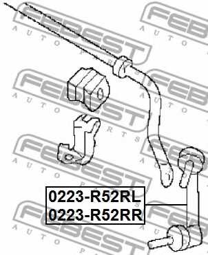 Тяга / стойка стабилизатора FEBEST 0223-R52RL - изображение 1