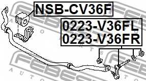 Тяга / стойка стабилизатора FEBEST 0223-V36FL - изображение 1