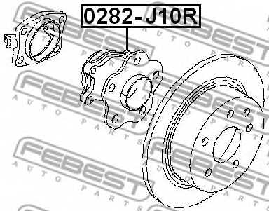 Ступица задняя FEBEST 0282-J10R - изображение 1