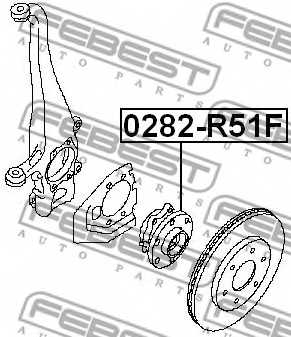 Ступица передняя FEBEST 0282-R51F - изображение 1