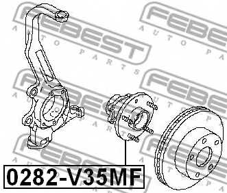 Ступица колеса FEBEST 0282-V35MF - изображение 1