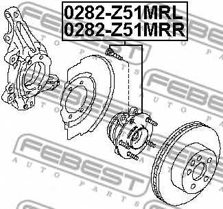 Ступица колеса FEBEST 0282-Z51MRL - изображение 1