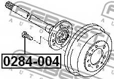Болт крепления колеса FEBEST 0284-004 - изображение 1